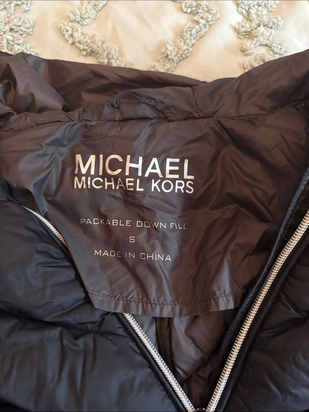 Michael Kors Black Packable Quilted Puffer Jacket